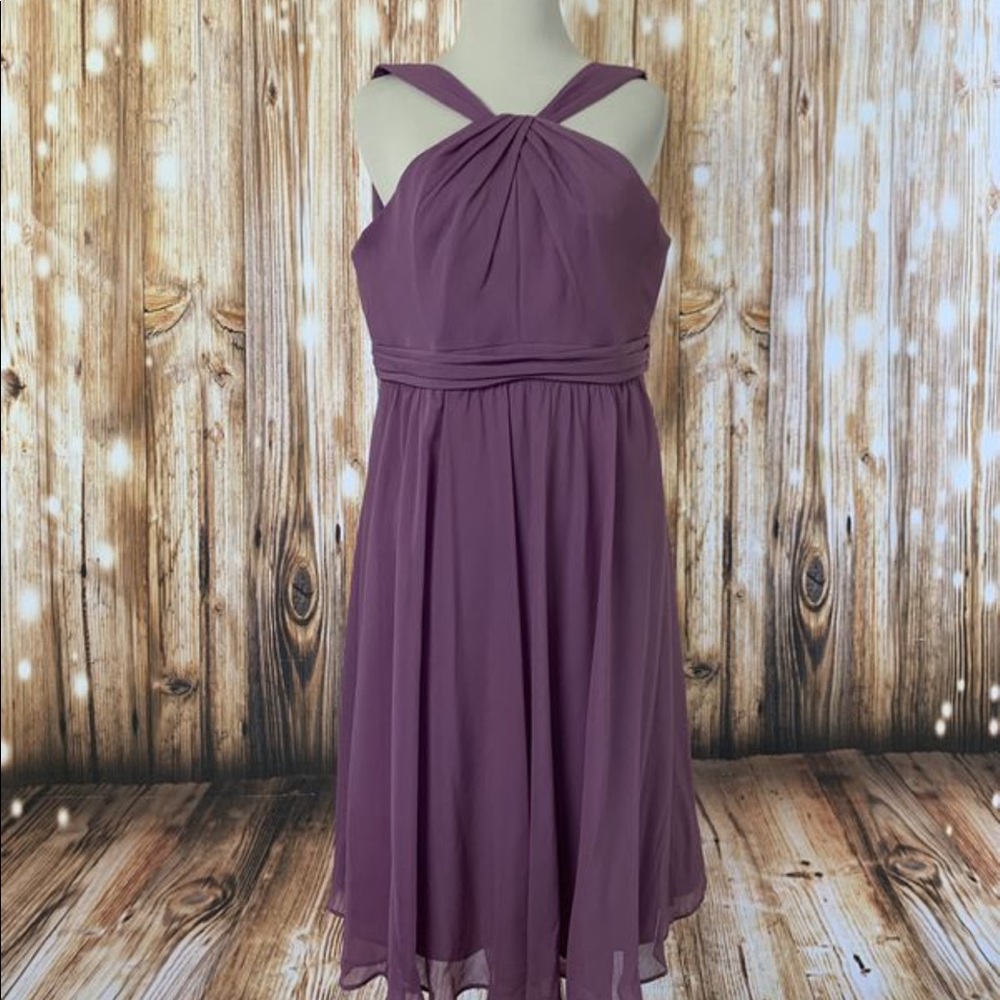 Y-Neck Bridesmaid Dress